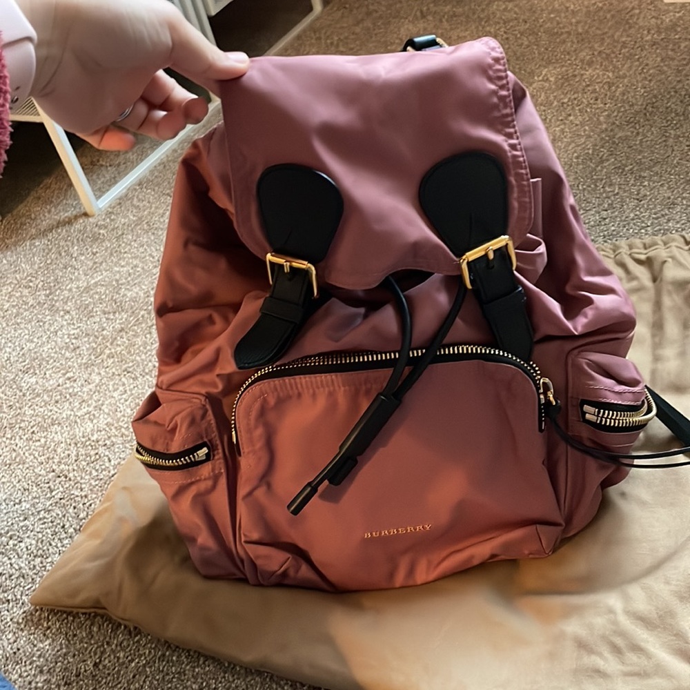 Burberry rucksack backpack, pink, near new with dust bag and receipt